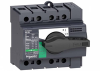 Выключатель-разъединитель 3П 80А с чёрной ручкой INTERPACT INS80